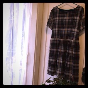 Plaid chiffon dress